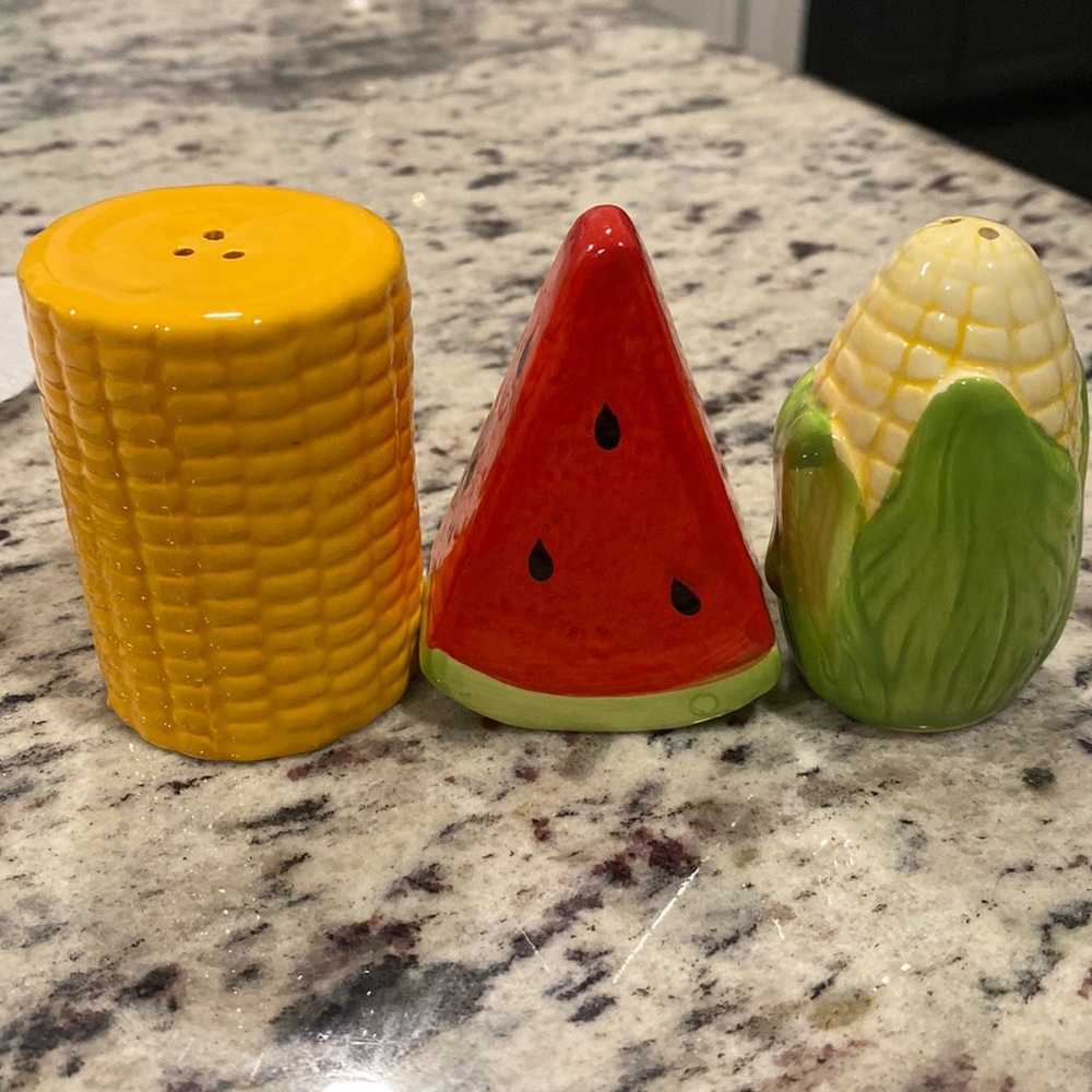 Ceramic Trio MINI Salt & Pepper Shakers